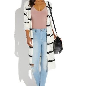 Striped Long Cardigan